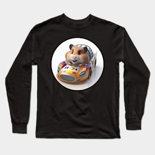 hamster as nascar driver Long Sleeve T-Shirt